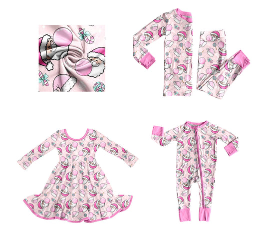 25.8.30 custom each style moq 5eta 4-6week Sibling Sisters Christmas baby girl long sleeve pants sets and dress and rompers match family design
