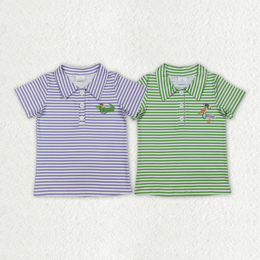 RTS NO MOQ Mardi grad baby boys clothes Short Sleeve Top