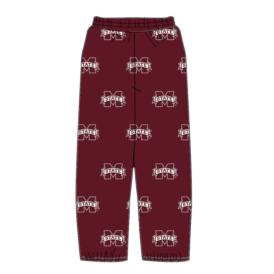 Custom moq 8 mix size 6-8 weeks milk silk summer teams baby boy clothes brick red long pants-25.9.19