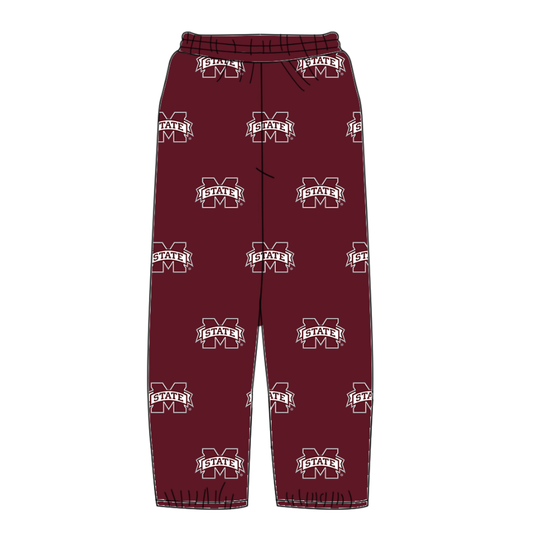 Custom moq 8 mix size 6-8 weeks milk silk summer teams baby boy clothes brick red long pants-25.9.19