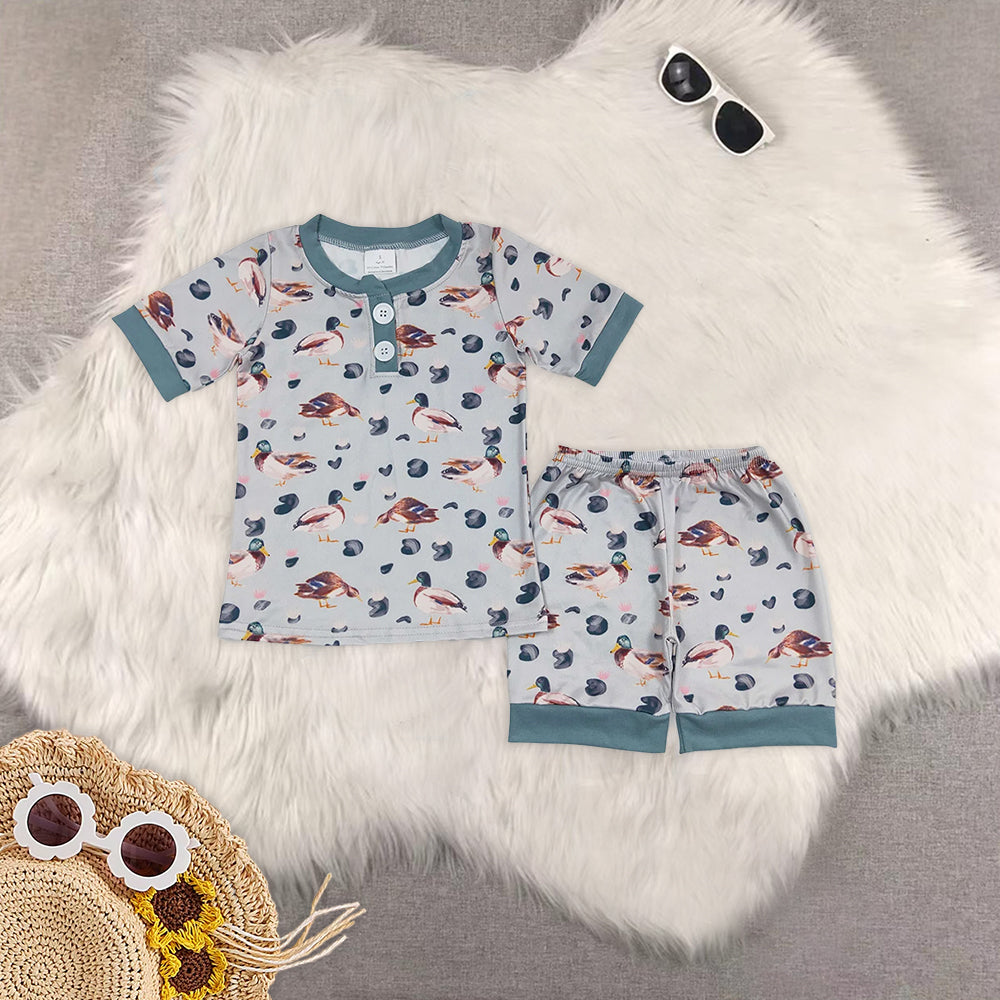 RTS NO MOQ Baby boy clothes camouflage Short Sleeve shorts pajamas Suit