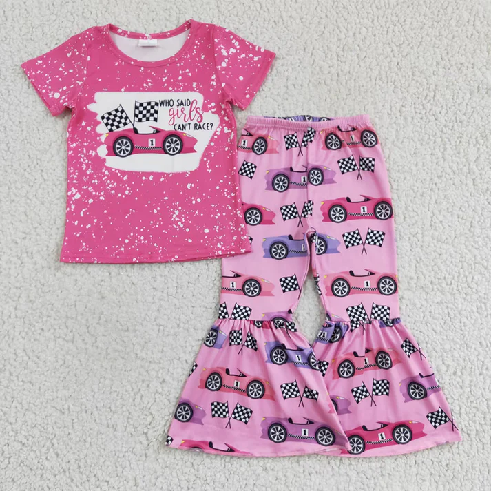 RTS clearance baby girls clothes Short Sleeve pants sets dress