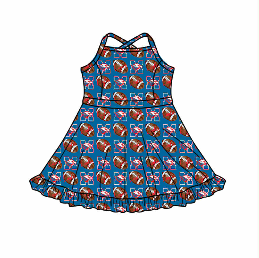 Custom moq 5 each style eta 6-7weeks baby girl clothes team sleeveless dress