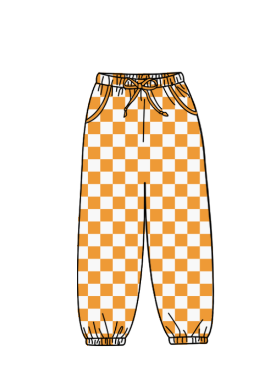 Custom moq 5 mix size milk silk summer teams adult clothes plaid long pants-25.9.5
