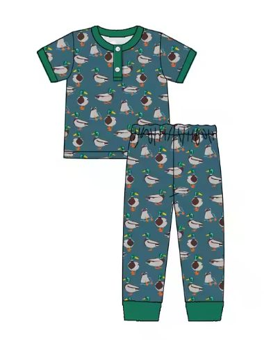 Custom moq 5 each style eta 6-7weeks baby boy clothes duck short sleeve pants set and rompers-25.7.29