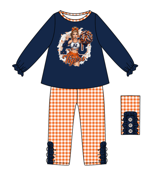 Custom moq 5 mix size milk silk summer teams baby girl clothes blue long sleeve pants sets-25.9.13