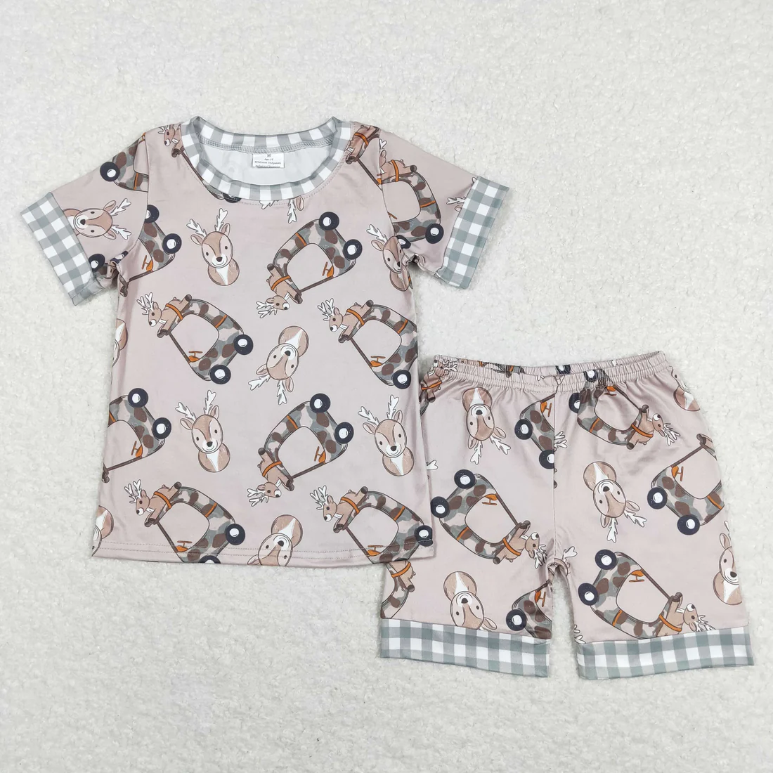 RTS NO MOQ Sibling Baby boy clothes camouflage Short Sleeve pants Suits