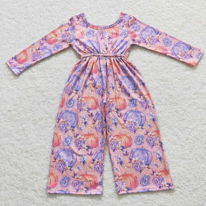 RTS NO MOQ Sibling baby girl clothes matching floral long sleeve jumpsuit 14