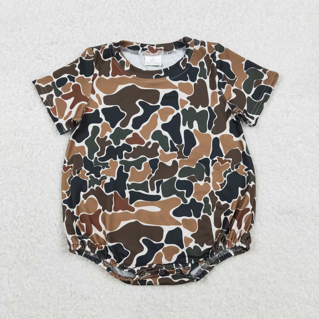 RTS NO MOQ Sibling baby Boys clothes camouflage duck short sleeve rompers