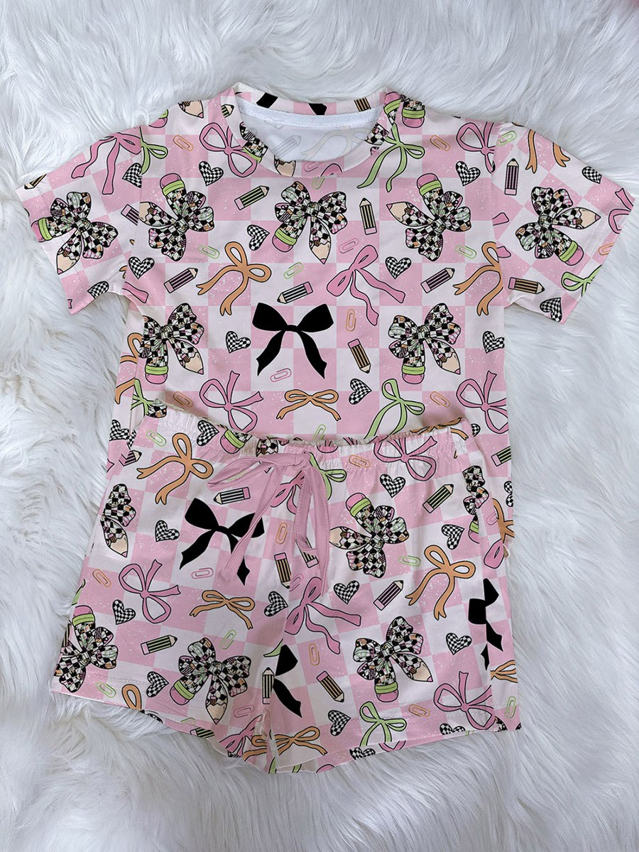Custom moq 5 each style eta 6-7weeks baby girl clothes short sleeve shorts suits