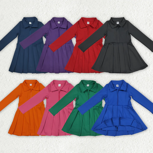 RTS Sibling baby girls clothes summer long-sleeved yoga dresses