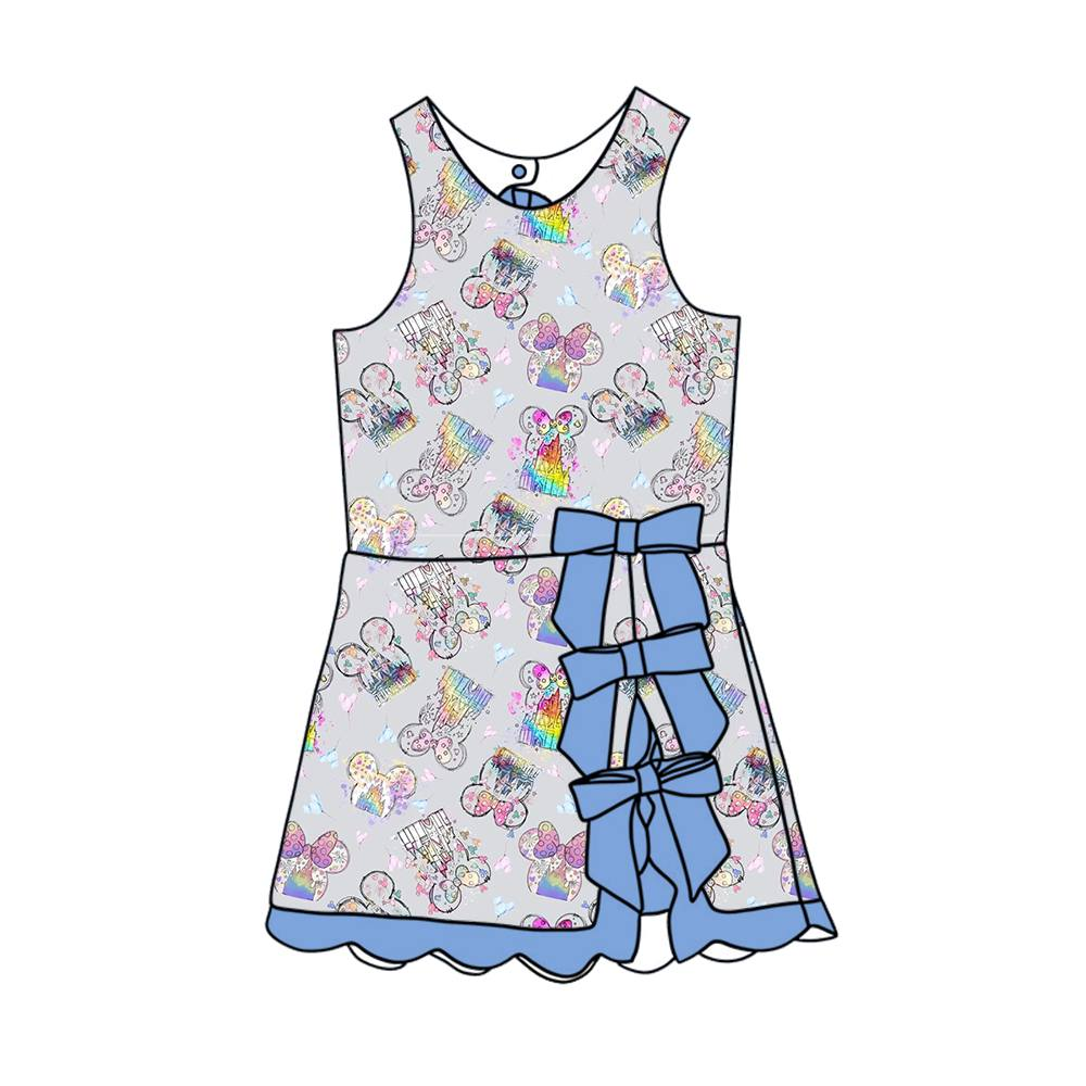 Custom moq 5 mix size milk silk baby girl clothes Summer clothes cute dress Summer dresses