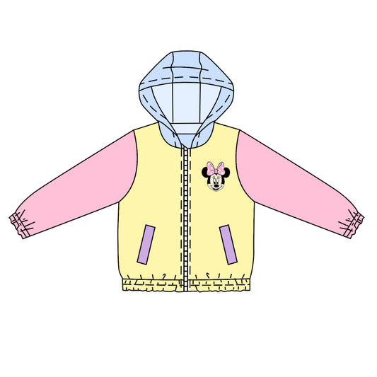 PRE ORDER Deadline  September 2  custom no moq Long Sleeve Pink Hooded Zip-Up Jacket