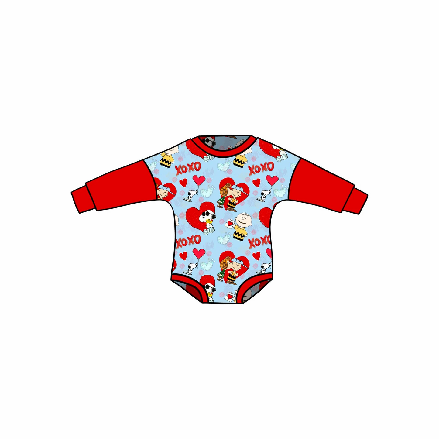 Deadline November 30 custom no moq eta 6-8weeks Long-sleeved heart-shaped romper