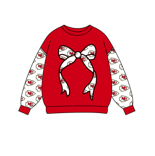 Custom moq 5 mix size milk silk summer team baby boys clothes red bow long sleeve top-25.10.16