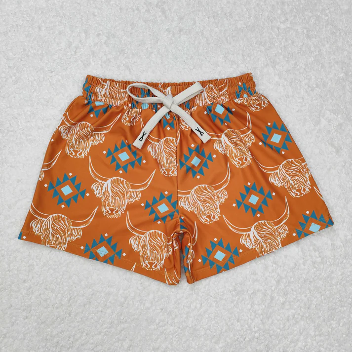 RTS NO MOQ baby boy clothes camouflage horse summer swim trunks
