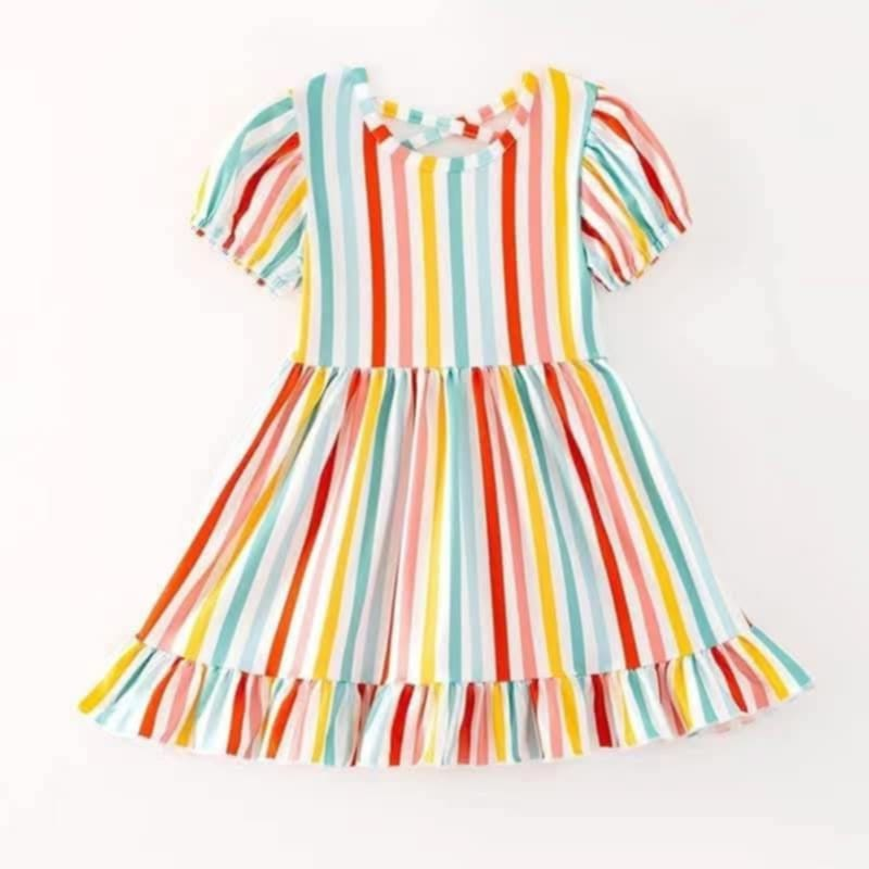 Custom moq 3 eta 6-7weeks baby girls summerStriped Skirt