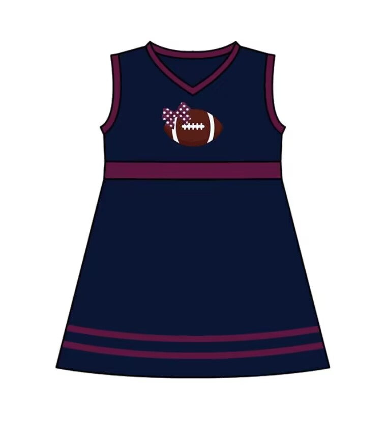 Custom MOQ 3 MIX SIZE ETA 6-7weeks team baby girls clothes black sleeveless dress