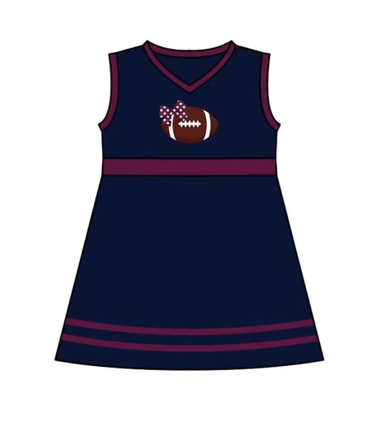 Custom MOQ 3 MIX SIZE ETA 6-7weeks team baby girls clothes black sleeveless dress