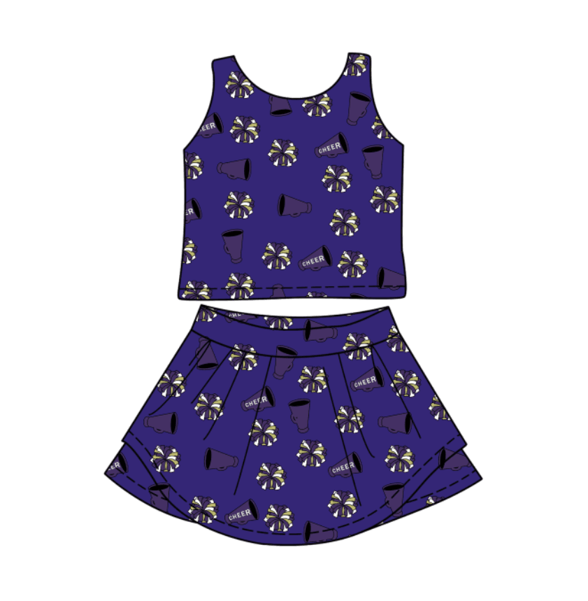 Deadline December 4  custom no moq eta 6-8weeks Purple short-sleeved shorts suit