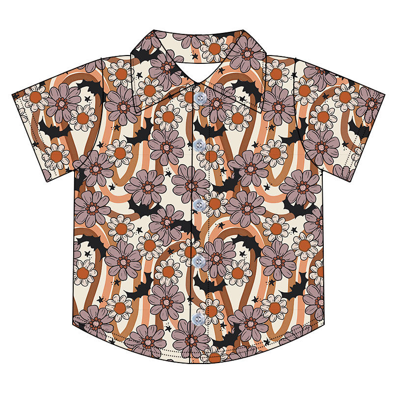 Custom moq 5 each style eta 6-7weeks baby boy clothes leopard short sleeve tops 5-25.7.26