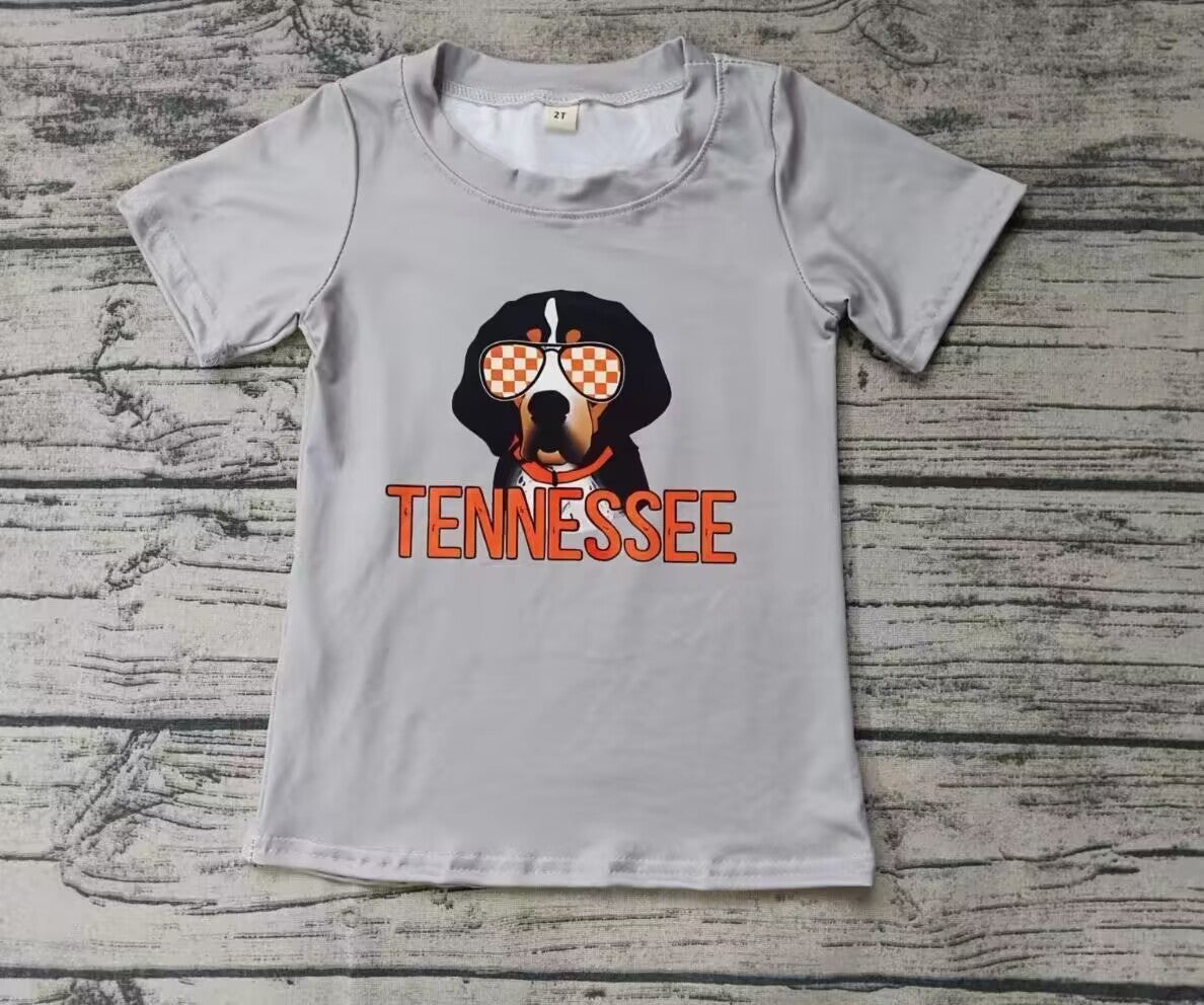 custom moq 3 tat about 4-6 weeks Sunglasses Dog Head-Letter Pattern Gray Short Sleeve
