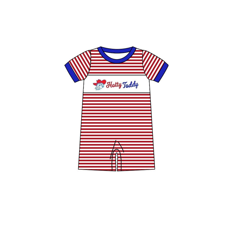 Deadline: May 26 custom eta 5week no moq eta 5-6weeks  Summer girl striped red romper holly taddy