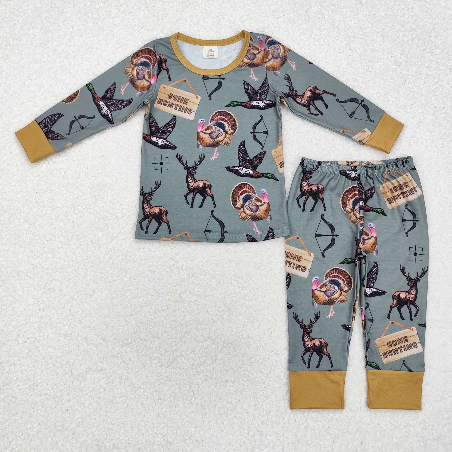 RTS NO MOQ Sibling Adult and Baby Girls Bamboo Thanksgiving turkey Pajamas Clothes Sets