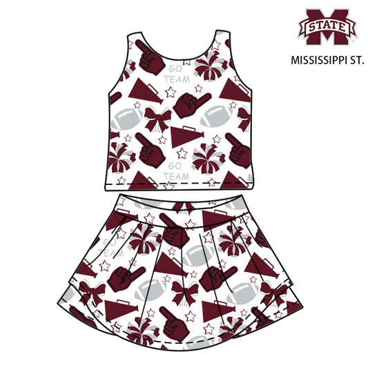 Custom moq 5 mix sizes summer teams baby girls clothes team brick red short sleeve skirts shorts sets and dress-25.6.7