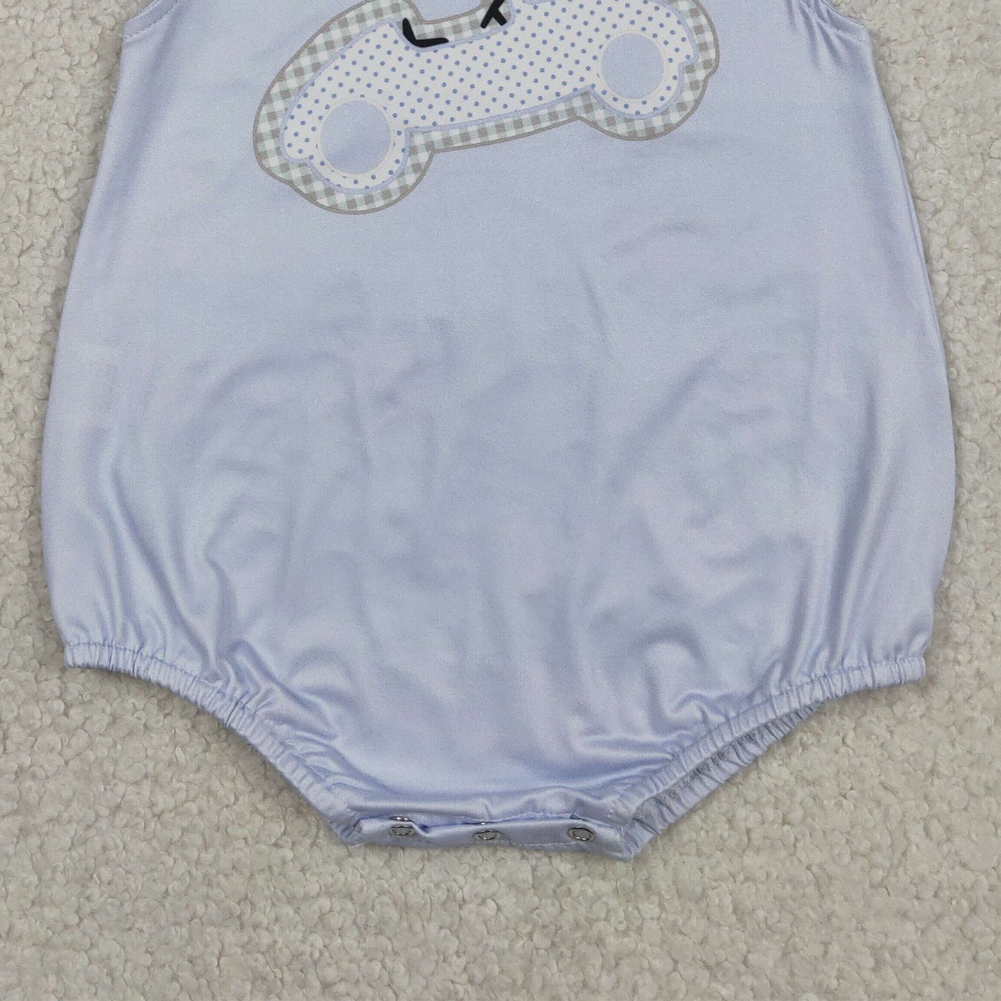 RTS NO MOQ SR4013 Baby Boys Blue Cars Sleeveless Summer Casual Rompers