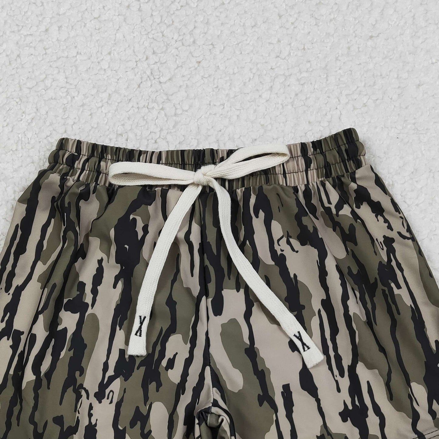 RTS NO MOQ milk silk S0194 Baby Boys Camo Summer Swimming Trunks Bottom（3-6M-6-7T）