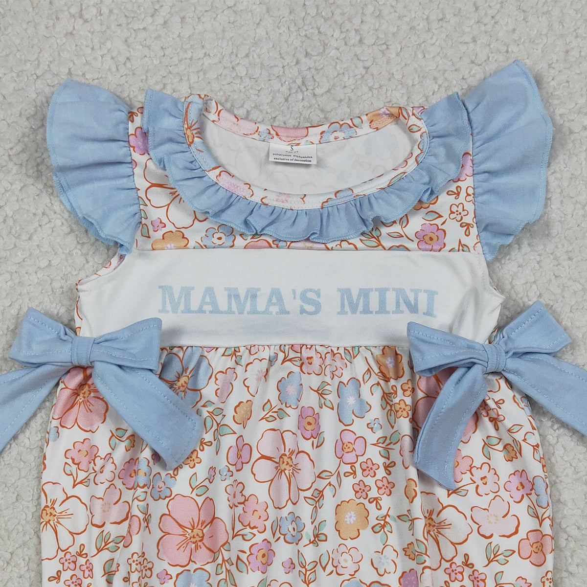 RTS NO MOQ SR3973 Baby Girls Flutter Sleeve Ruffle Rompers Colorful Flowers Outfit