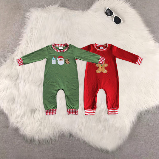 RTS NO MOQ Baby boy clothes Christmas long Sleeve Romper Mixed Sizes