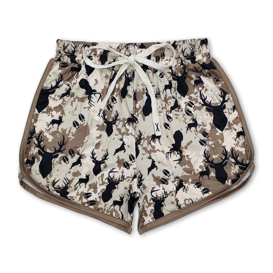 RTS NO MOQ Sibling Adult Women Summer Sports Camouflage Shorts Bottoms