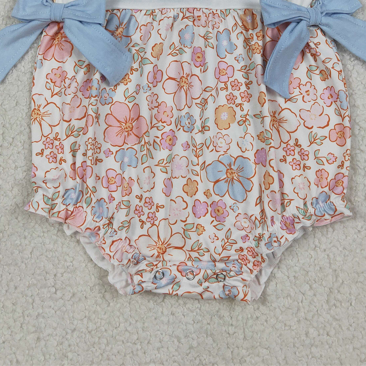 RTS NO MOQ SR3973 Baby Girls Flutter Sleeve Ruffle Rompers Colorful Flowers Outfit