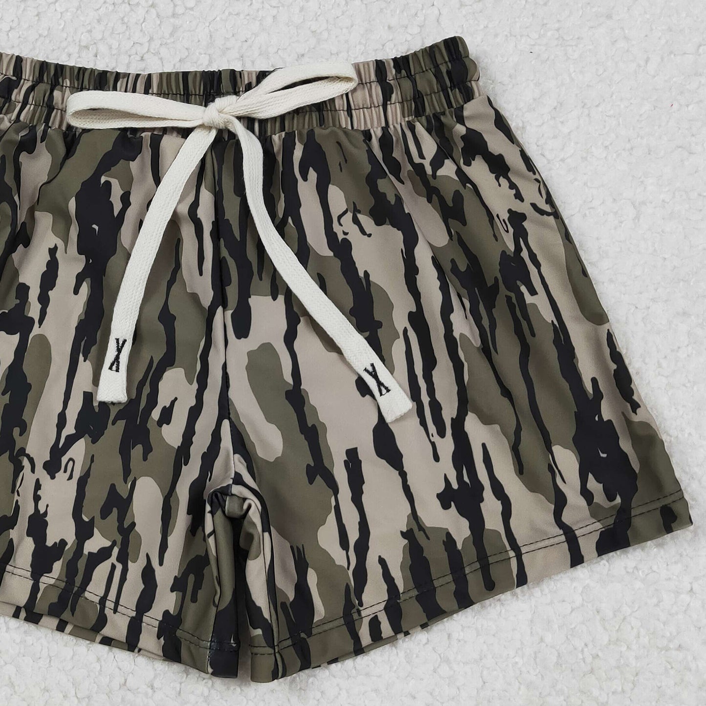 RTS NO MOQ milk silk S0194 Baby Boys Camo Summer Swimming Trunks Bottom（3-6M-6-7T）