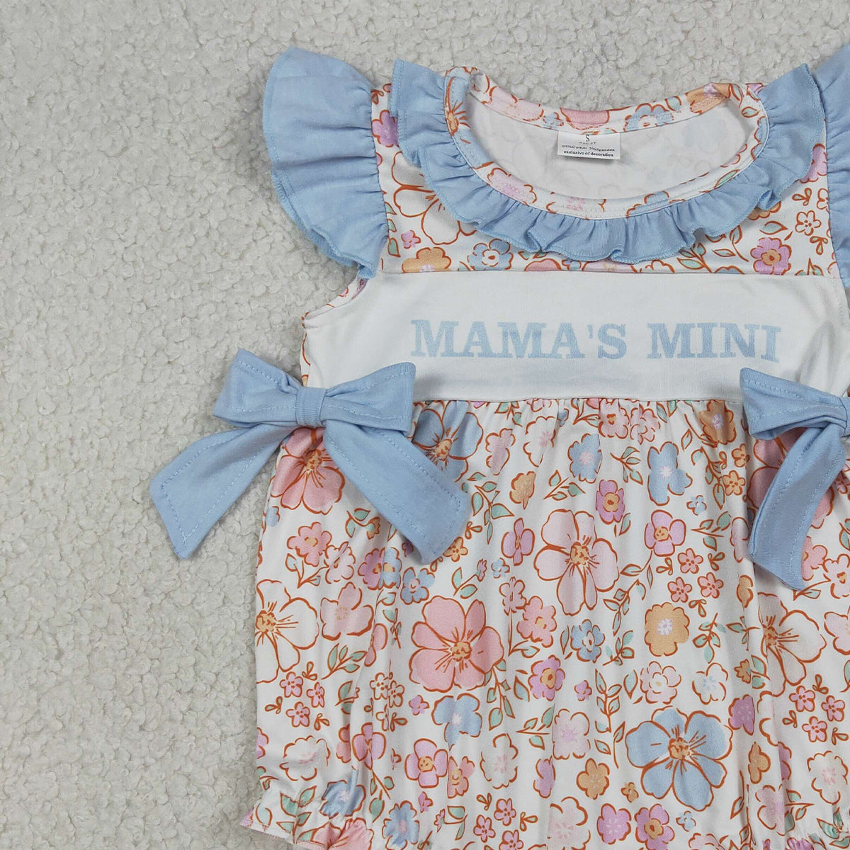 RTS NO MOQ SR3973 Baby Girls Flutter Sleeve Ruffle Rompers Colorful Flowers Outfit