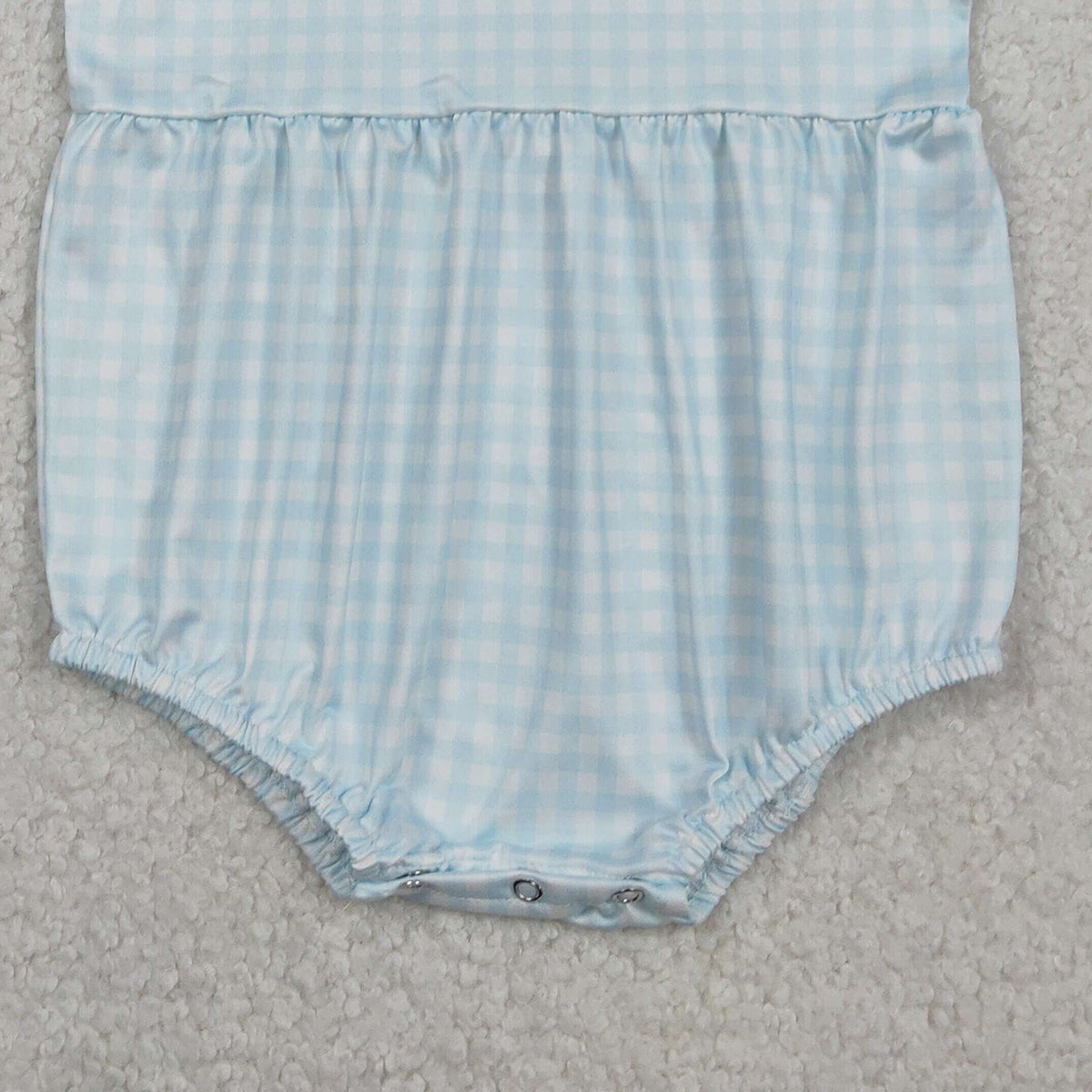 RTS NO MOQ SR3554 Baby Boys Blue Checked Rompers Sleeveless