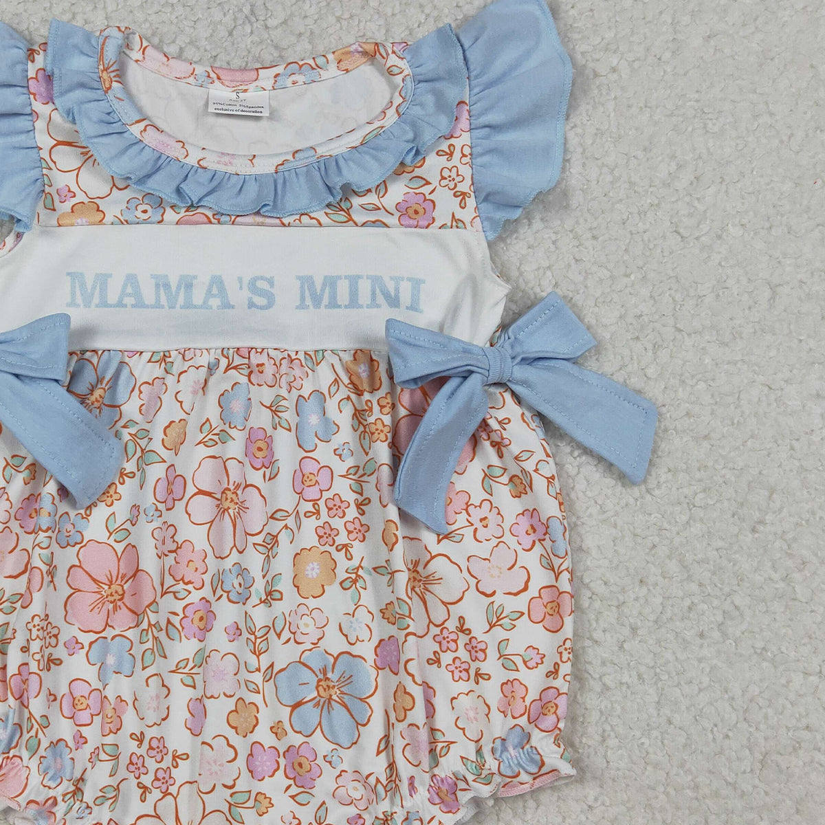 RTS NO MOQ SR3973 Baby Girls Flutter Sleeve Ruffle Rompers Colorful Flowers Outfit