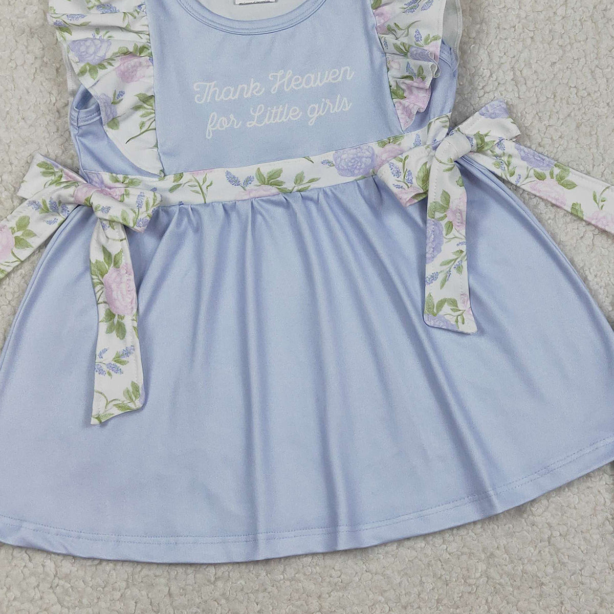 RTS NO MOQ GSSO2846 Baby Girl's Floral Tunic And Ruffle Shorts Outfit