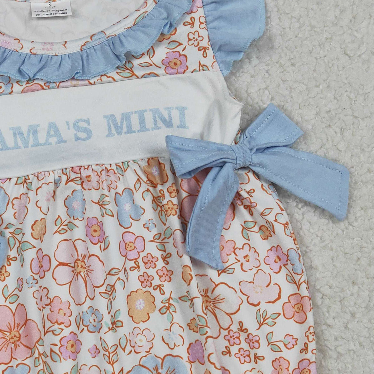 RTS NO MOQ SR3973 Baby Girls Flutter Sleeve Ruffle Rompers Colorful Flowers Outfit