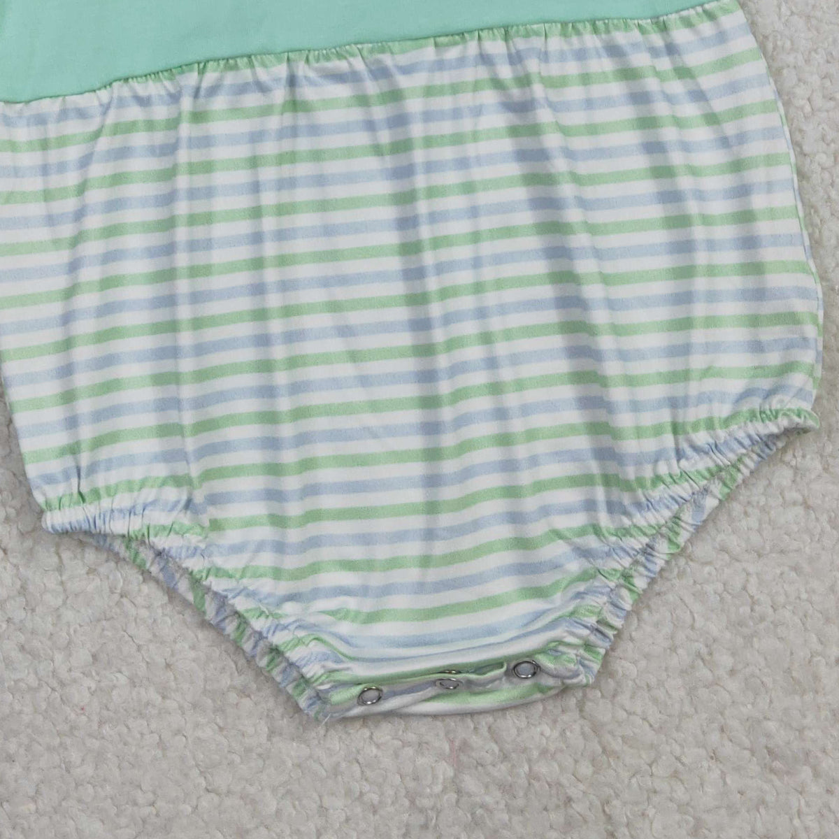 RTS NO MOQ SR3894 Baby Boys Sleeveless Green Stripe Rompers Summer Rompers Baby Clothes for Boys