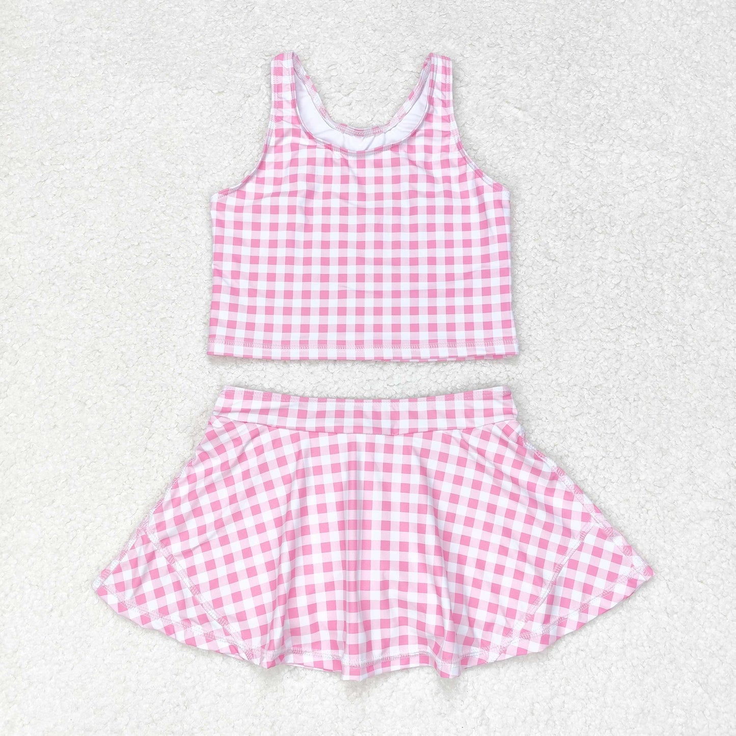 RTS NO MOQ baby girl clothes Short Skirt Set & Swimsuit