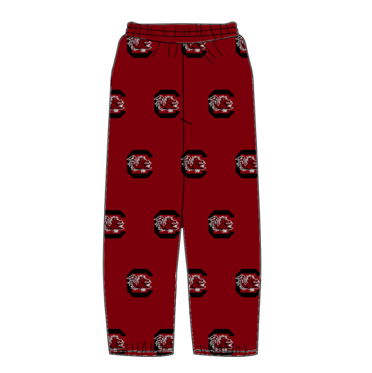 Custom moq 8 mix size 6-8 weeks milk silk summer teams baby boy clothes dark red long pants-25.9.19