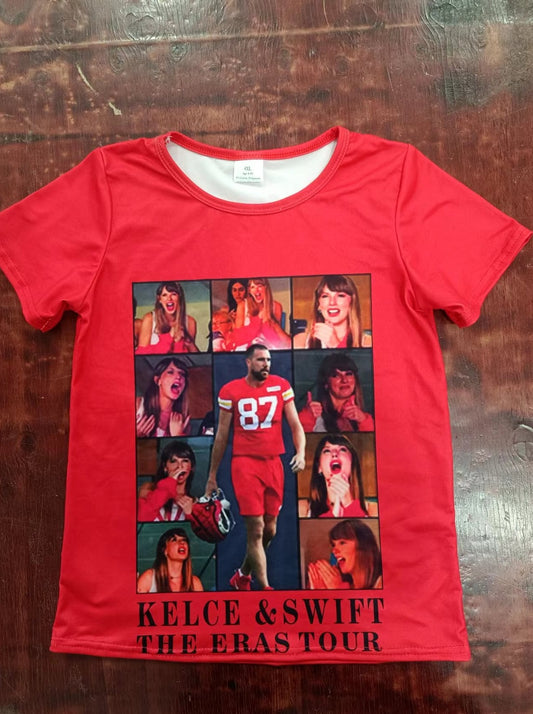 custom moq 5 eta 5weeks mix size baby boys clothes red short sleeve Top
