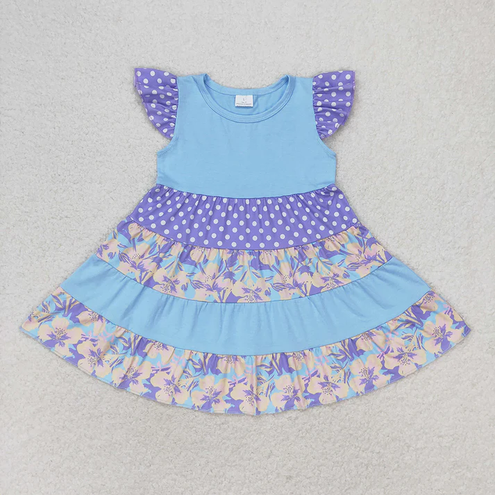RTS NO MOQ Baby Girl Clothes Short-sleeved dress