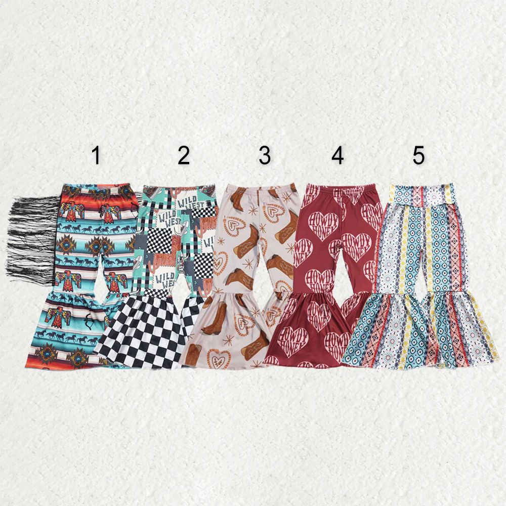 RTS NO MOQ Sibling Baby girls clothes Summer long pants