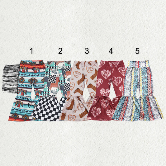 RTS NO MOQ Sibling Baby girls clothes Summer long pants