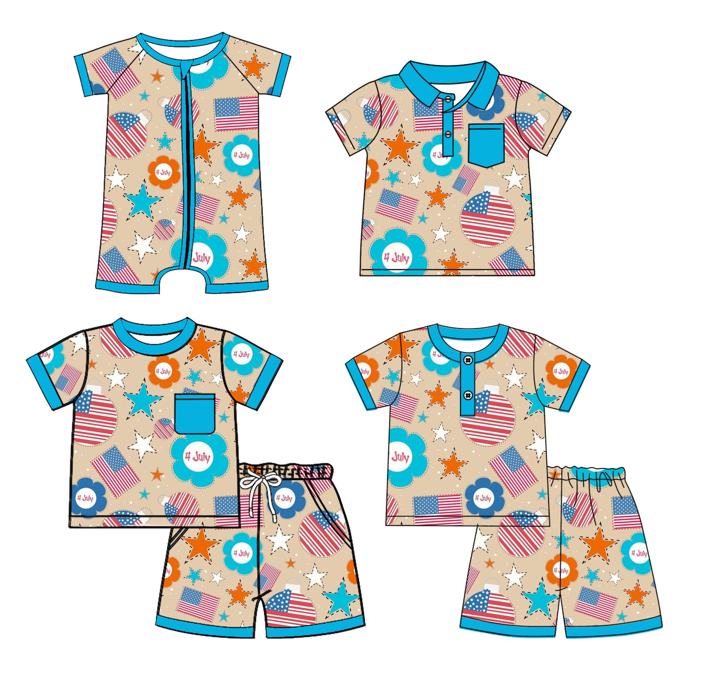 3.3 custom each style moq 5eta 4-6week Sibling Sister baby girl sets 1 and sets 2 and boy rompers and top match family design