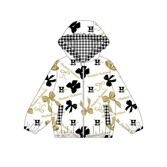 1001-Custom moq 8 mix size milk silk summer team baby girls clothes bow hooded long sleeve top-25.10.9